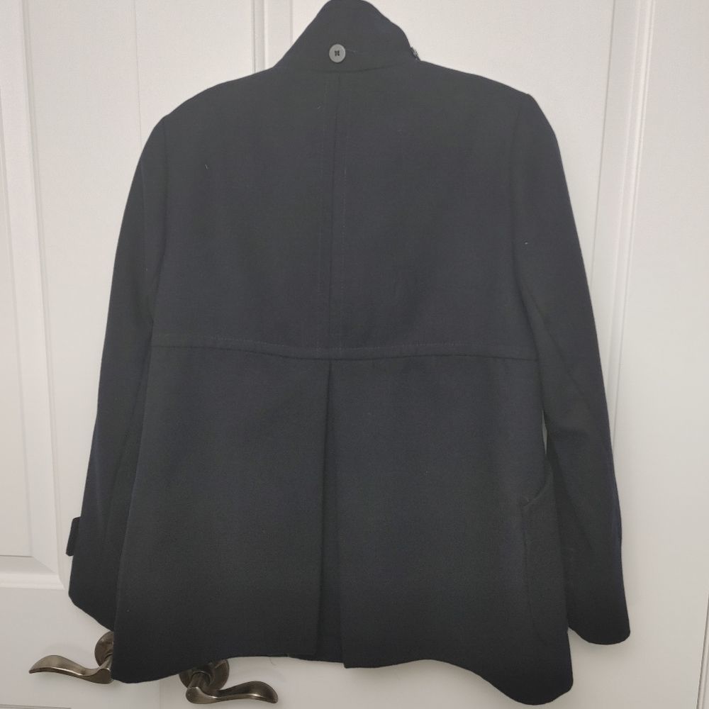 Top Shop Navy Dark blue Coat size 6 - Picture 2 of 6